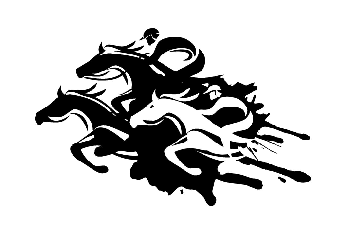 chevaux de course abstrait