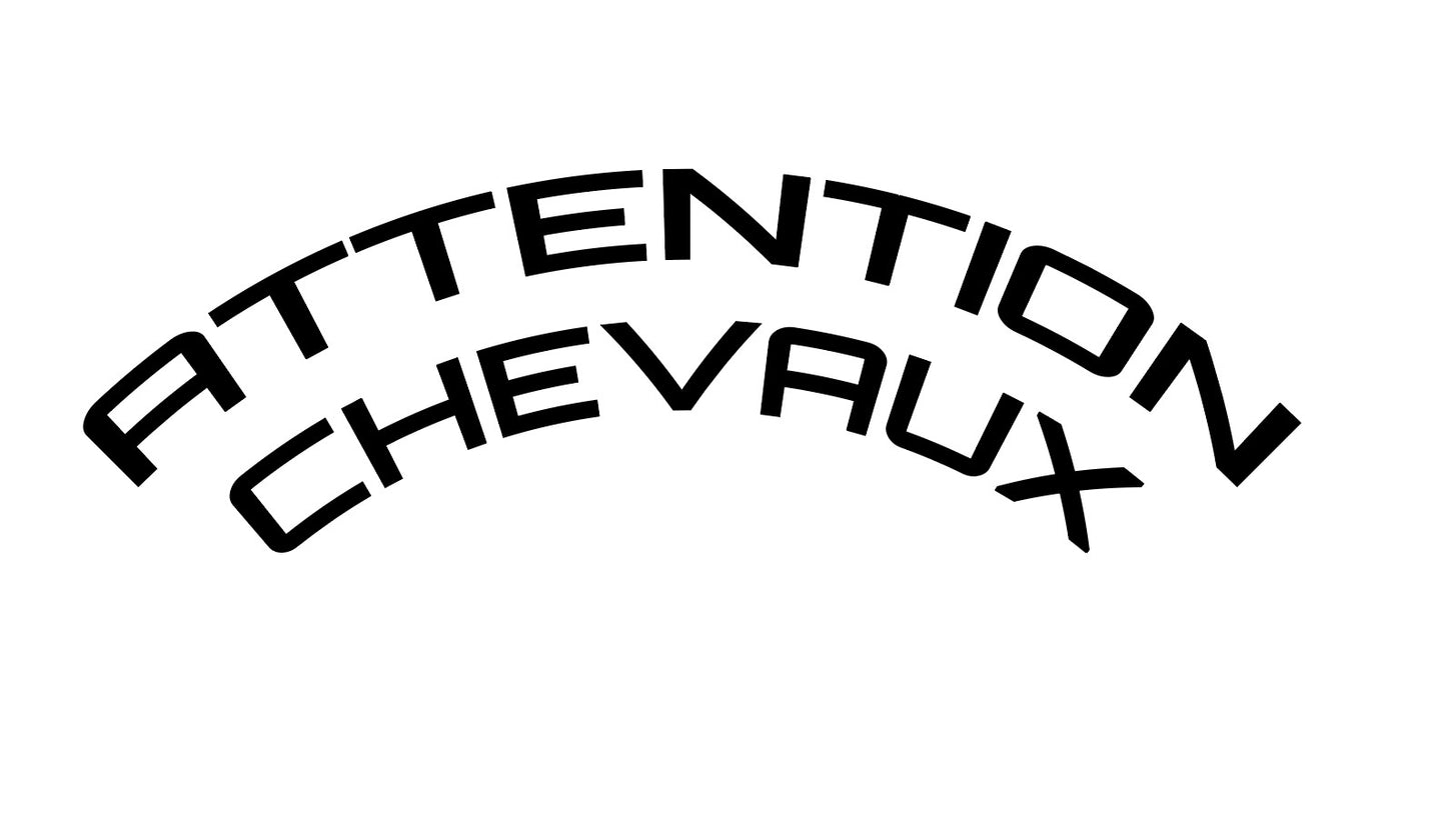Attention Chevaux curviligne 2 lignes